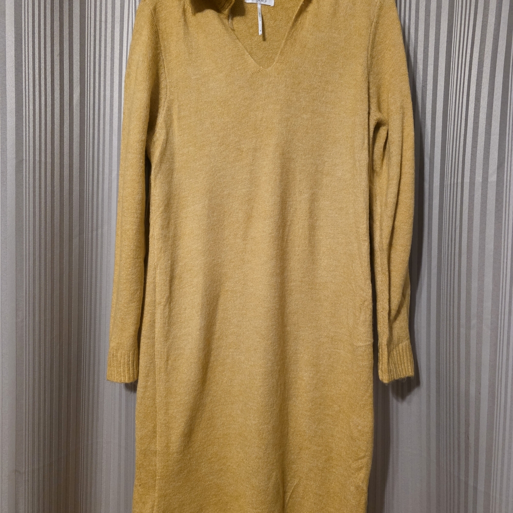 Chic Mustard Long Sleeve Dress